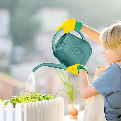 Plastic Watering Can - for Home Plant Garden - 1/2 Gallon - Green