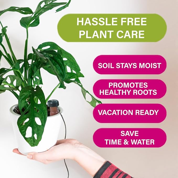 Blumat Classic Self-Watering Stakes - Automatic Drip Irrigation System for Indoor Plant Watering & Outdoor - Water Drip Solution for Potted Plants - Slow Release Stakes, 12 Pack, wo Adapter