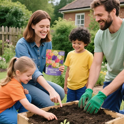 600+ Count Sweet Pea Seeds – Fragrant Flower Seeds, Easy to Grow with High Germination, Colorful Flowering Vines for Trellis, Garden Beds, Balcony, and Patio Planter