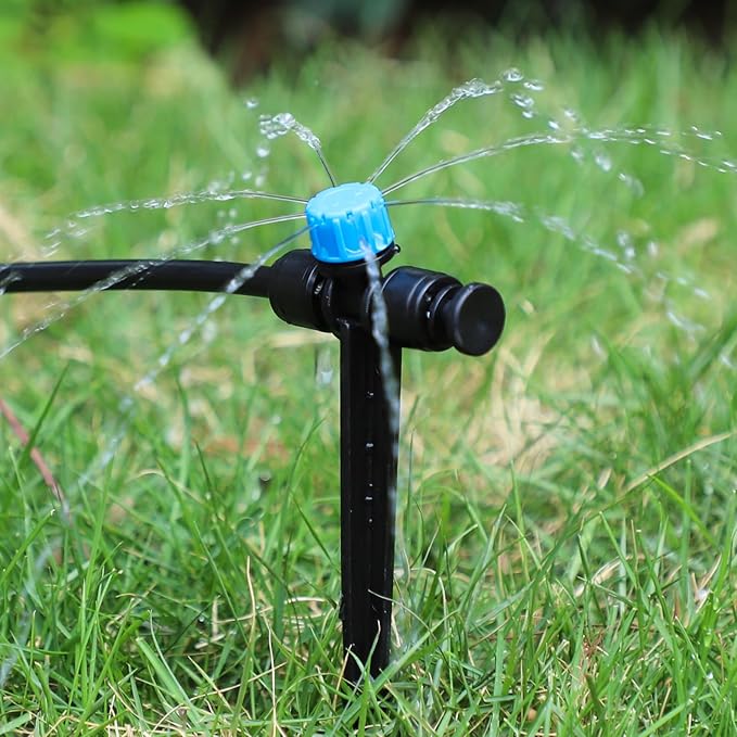 MIXC 24 Pack 1/4" Drip Irrigation Emitters, Adjustable 360° Drip Emitters for 1/4" Tubing, Leak-Proof Water Drippers, Perfect for Potted Plants, Greenhouse & Outdoor Watering Systems