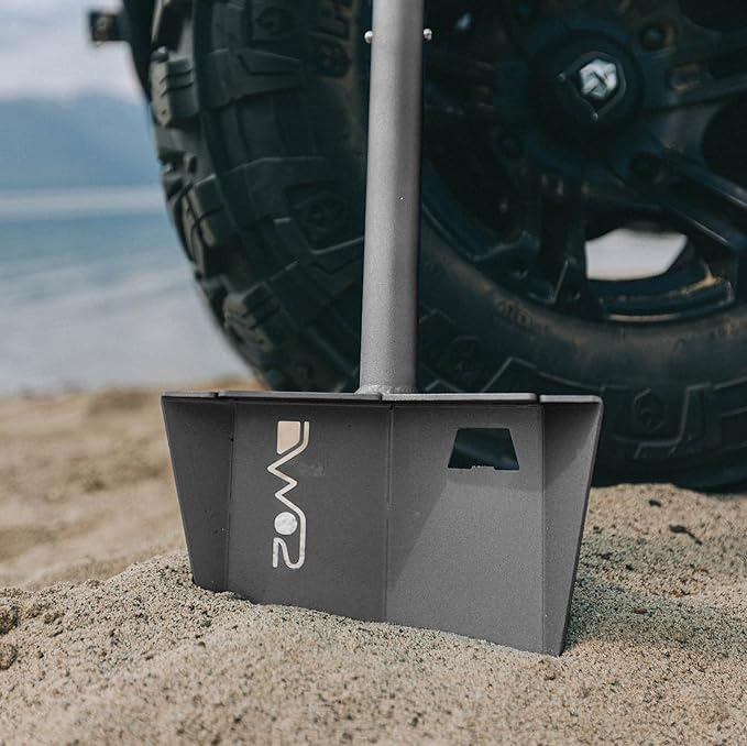 DMOS Nomad Shovel - 2-Piece Collapsible Lightweight Aluminum Shovel for Camping, Overlanding, Survival, Military, Hunting, & Off-Road Use - Silver - Regular