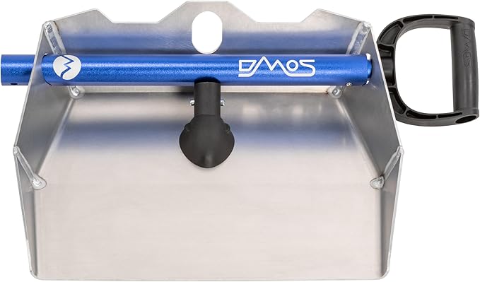 DMOS Alpha Shovel - Lightweight, Heavy-Duty Aluminum Snow Shovel with Extendable & Collapsible Handle for Sidewalks & Driveways - Blue