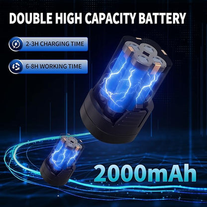 Electric Pruning Shears, Cordless Battery-Powered Pruner with SK5 Blades, 25mm Cutting Diameter, 2 x 16.8V Rechargeable Lithium Batteries, Professional Tool for Tree Trimming and Branch Cutting.