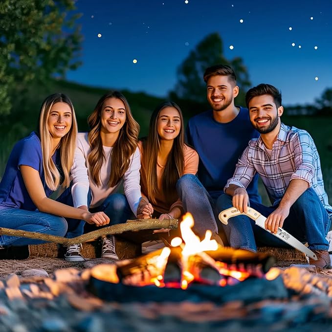 13 Inch Pruning Hand Saw for Tree Trimming, Outdoor Camping, Gardening, and Bushcraft, Heavy Duty Manual Saw for Branch Cutting and Landscaping Tasks