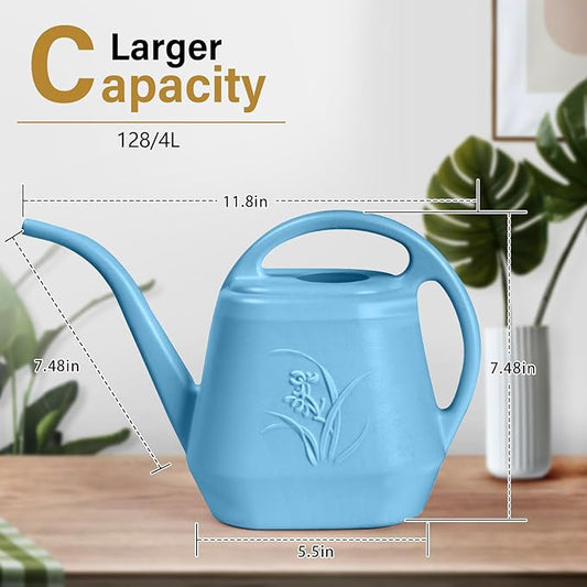 Watering Can - for Home Plant Garden - 1 Gallon - Sky Blue