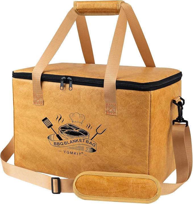 BBQ Blanket for Resting Meat,Reusable BBQ Resting Bag for Meat,Meat Brisket Resting Bag,Meat Blanket for Resting Large Barbecue Resting Blanket For Outdoor Smoker and Grilling (Yellow)