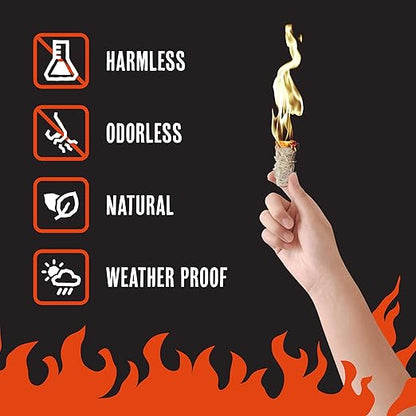 Grill Trade Fire Starters - 50 Pieces Grill Starter Made of Pine Wood Shavings - Food-Grade Wax with 8-10 Minutes Burning Time - Weatherproof and Odorless - Ideal for Indoor or Outdoor Use