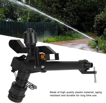 Garden Sprinkler, 360 Degree Rotating Adjustable Impact Sprinkler with Nozzle Set, 1.5in to 1in Heavy Duty Rocking Arm Sprinklers for Farm Lawn and Irrigation