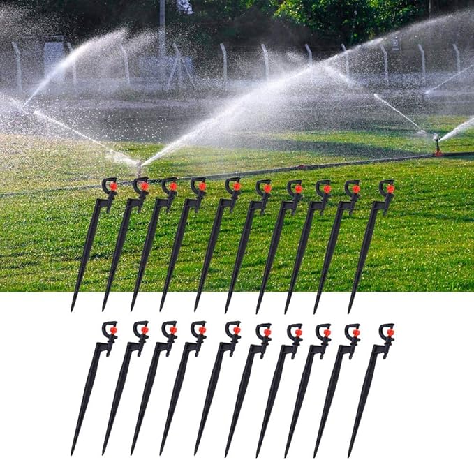 Milltrip 20pcs G Type 360 Degree Drip Irrigation Sprinkler Heads Adjustable Irrigation Drippers Sprinklers Garden Irrigation System Accessory for Garden Lawn Watering System