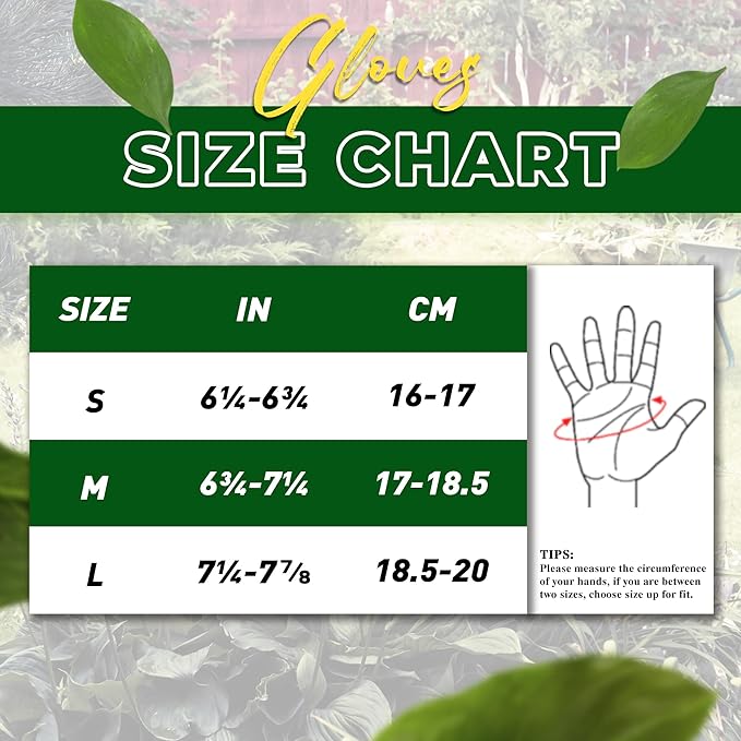 HANDLANDY Gardening Gloves for Women, Breathable Ladies Leather Garden Yard Gloves Best Gift for Gardeners