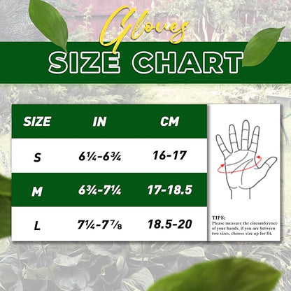 HANDLANDY Gardening Gloves for Women, Breathable Ladies Leather Garden Yard Gloves Best Gift for Gardeners