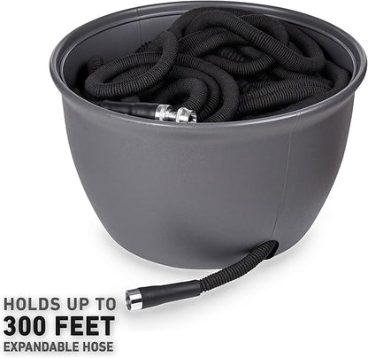 Mighty Tuff Decorative Garden Hose Storage Pot, Durable Holder, Stylish Hose Storage for 100 Foot Standard Hose or 300 Foot Retractable Hose