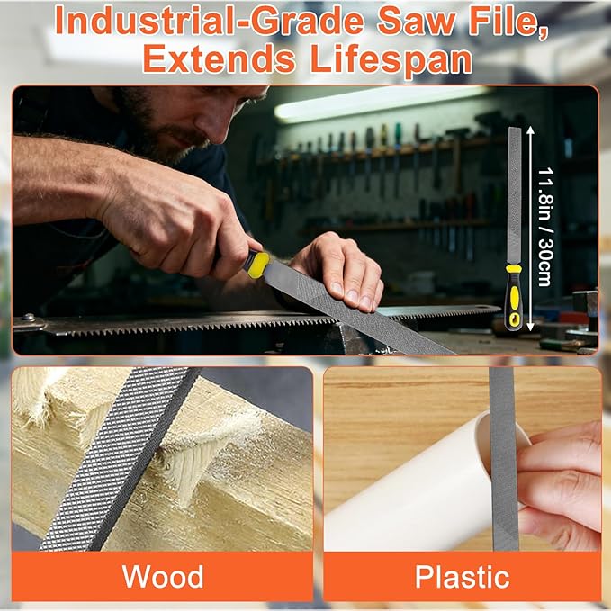 10 Inch Heavy Duty Folding Pruning Saw, SK5 Curved Blade with Triple-Cut Razor Teeth, Hand Saw for Tree Cutting, Camping, Gardening, Hiking, Landscaping & Branch Trimming