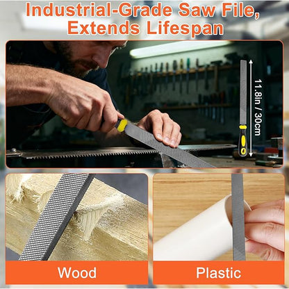 10 Inch Heavy Duty Folding Pruning Saw, SK5 Curved Blade with Triple-Cut Razor Teeth, Hand Saw for Tree Cutting, Camping, Gardening, Hiking, Landscaping & Branch Trimming