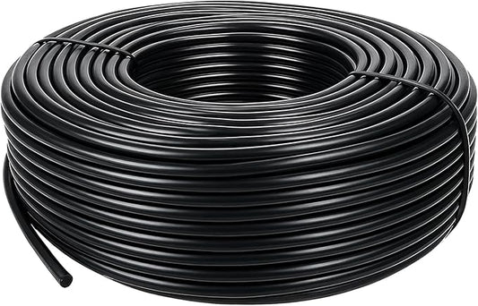 200 ft. 1/4 Drip Irrigation Tubing, Black Distribution Tubing for Drip-Irrigation-System, Polyethylene Drip Line, Drip-Irrigation Hose Tube for Quick-Connect Drip-Irrigation Emitters