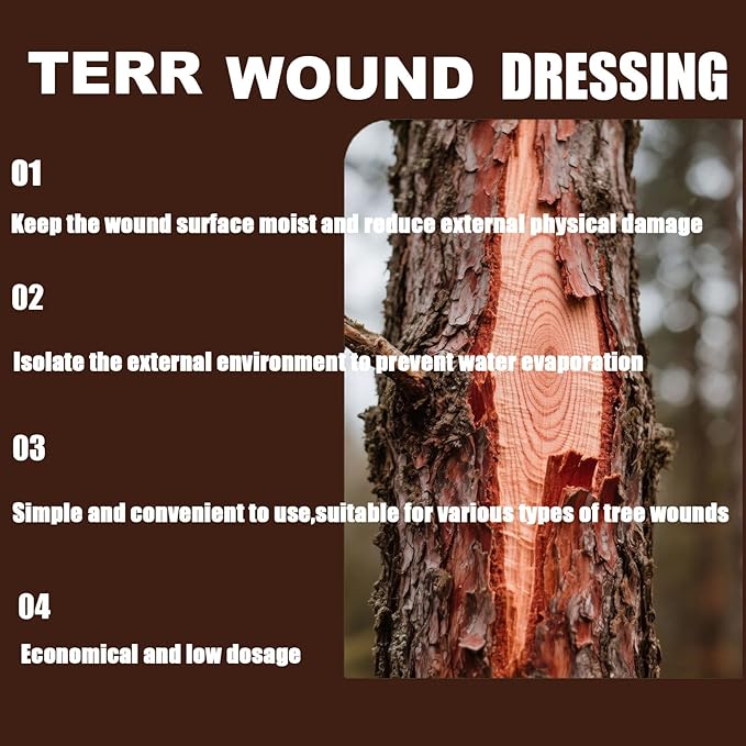 Tree Wound Pruning Sealer,Tree Wound Dressing with Brush, Bonsai Cut Paste, Trees Grafting Supplies, Pruning Sealer for Bonsai, Fruit Trees, Roses (3 PCS,500 g)