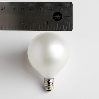 Hometown Evolution, Inc. 100 Foot C9 Commercial Exterior Globe String Lights with 80 G50 2 Inch White Satin Bulbs (White Wire) for Weatherproof Heavy Duty Vintage Outside Lighting