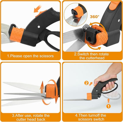 Heavy-Duty Lopper, 360° Rotating Grass Shears & Retractable Pruning Saw | Complete Branch Cutting & Lawn Care Kit,3PCS