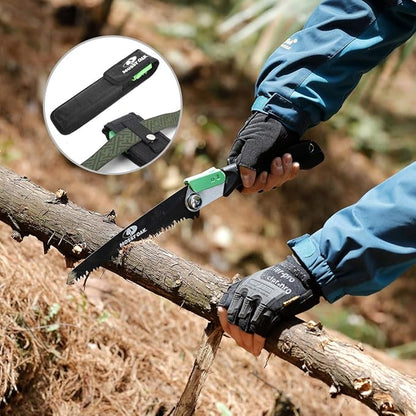 MOSSY OAK 3 in 1 Folding Saw, Pruning Hand Saw with Wood, Metal and PVC Blade, Camping Saw for Backpacking, Hunting and Bushcraft, Pouch Included
