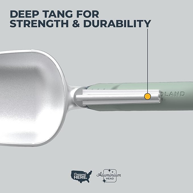 Woodland Tools Heavy Duty Garden Trowel – Full Tang Aluminum Construction, Extra Wide Scoop, Sharpened Point, Ergonomic Cushioned Grip, Rust Resistant Hand Tool for Digging in Clay and Tough Soil