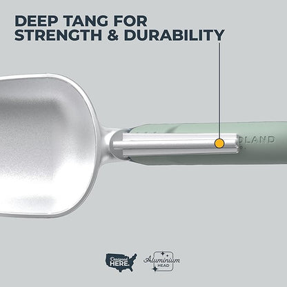 Woodland Tools Heavy Duty Garden Trowel – Full Tang Aluminum Construction, Extra Wide Scoop, Sharpened Point, Ergonomic Cushioned Grip, Rust Resistant Hand Tool for Digging in Clay and Tough Soil