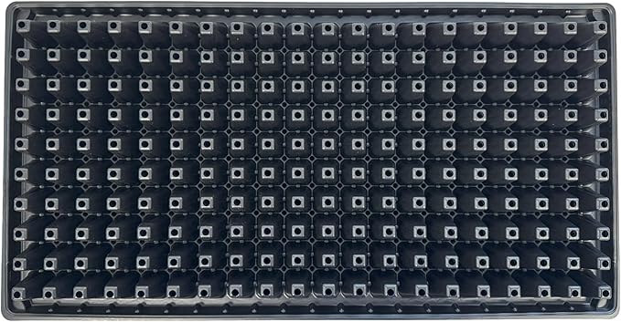 200 Cell Seedling Plastic Nursery Trays, 10 Pack, Thick Durable Germination Plug Trays, 2000 Cells Reusable Plant Propagation
