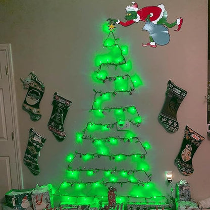 YEGUO 165ft 500 LED Christmas Lights Outdoor Waterproof, 8 Modes Green String Lights Plug in, Twinkle Christmas Tree Lights Indoor with Timer Memory