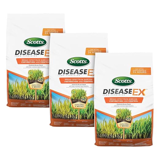 Scotts DiseaseEx Lawn Fungicide, Fungus Control, Fast Acting, Treats up to 5,000 sq. ft, 10 lbs. (3-Pack)