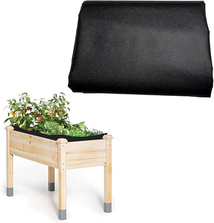 Longzhuo 63" X 83" Raised Garden Bed Liner - Non Woven Fabric for Winter Greenhouse Vegetable Gardening, Cuttable Plant Liner with Soil Containment & Water Drainage for Flower Pots