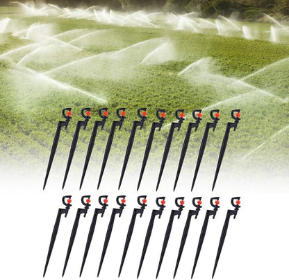 Milltrip 20pcs G Type 360 Degree Drip Irrigation Sprinkler Heads Adjustable Irrigation Drippers Sprinklers Garden Irrigation System Accessory for Garden Lawn Watering System