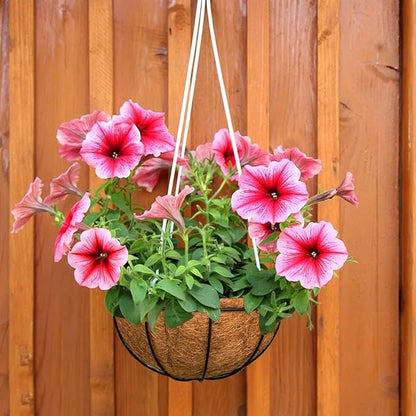 Halatool 6PCS 12 Inch Coco Liners Coconut Fiber Planter Liner 100% Natural Coco Fiber Liners for Planters Round Coco Coir Hanging Basket Liners for Flowers Vegetables