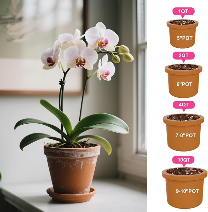 Organic Orchid Potting Mix 2qt, Mixture of Orchid Bark and Perlite, Specifically Formulated for Orchids