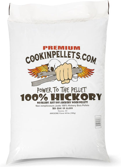 CookinPellets 40 Lb Perfect Mix Hickory, Cherry, Hard Maple, Apple Wood Pellets Bundle with CookinPellets Premium Hickory Grill Smoker Smoking Wood Pellets, 40 Pound Bag