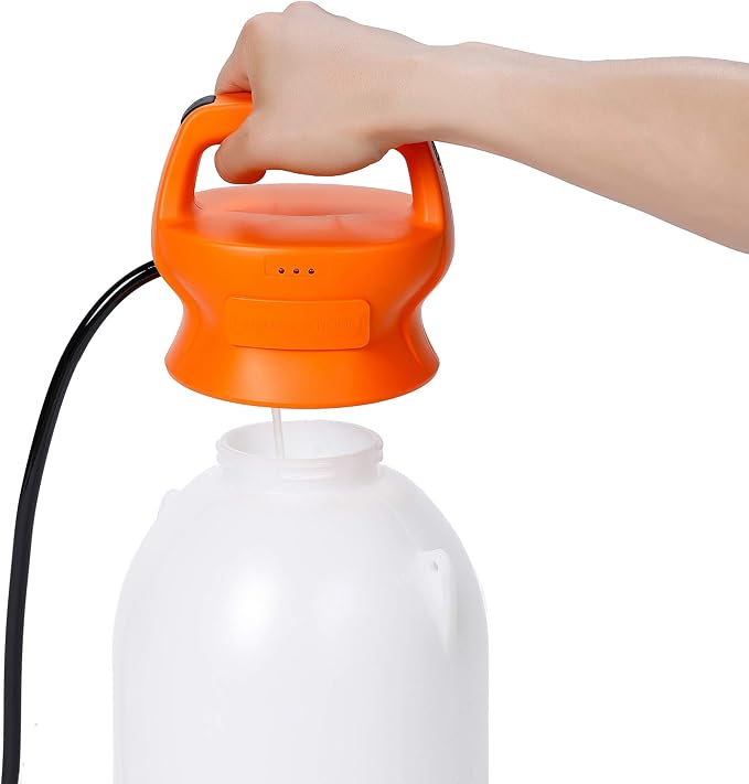 BIRDROCK HOME Garden Sprayer with Battery Powered Pump - Stainless Steel Wand, Rechargeable, Adjustable Spray, & Portable for Lawn, Garden, Plants, and Cleaning - White Translucent Body - 2-Gallon