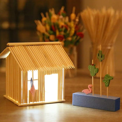 Natural Bamboo Skewers 16” Φ=4mm, (200 PCS) for BBQ，Appetiser，Fruit，Cocktail，Kabob，Chocolate Fountain，Grilling，Barbecue，Kitchen，Crafting and Party. Φ=4mm, More Size Choices /8"/10"/12"/14"/16"(16")