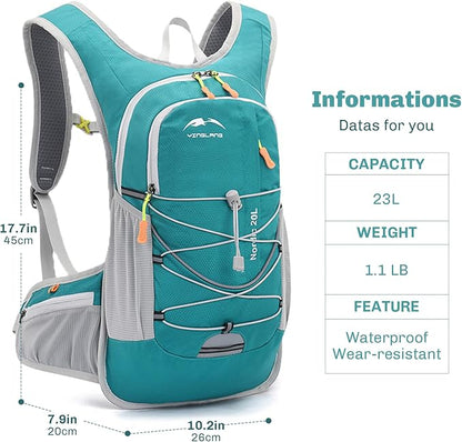 Hydration Backpack,Lightweight Hydration Pack with 1.5L Water Bladder, Water Backpack for Hiking Running, Biking