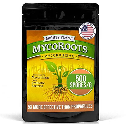 Organic Root Enhancer Ultra-Concentrated Mycorrhizal Fungi MycoRoots – 500 Spores/Gram for Optimal Plant Growth & Health | Boost Soil Nutrient Absorption (5, Ounces)