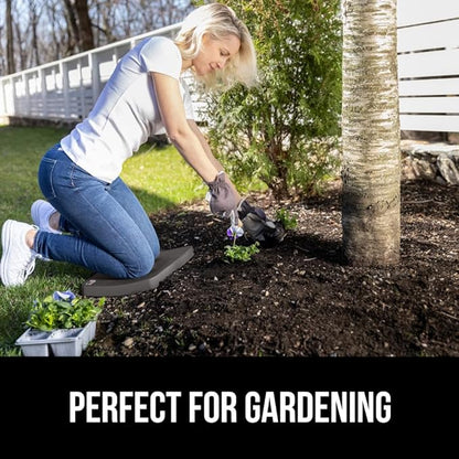 GORILLA GRIP Extra Thick Patent Pending Soft Foam Kneeling Pad, Supportive Large Cushion Knee Pads for Gardening, Baby Bath Time, Dirt and Water Resistant, Workout, Garden Supplies, 17.5x11, Charcoal