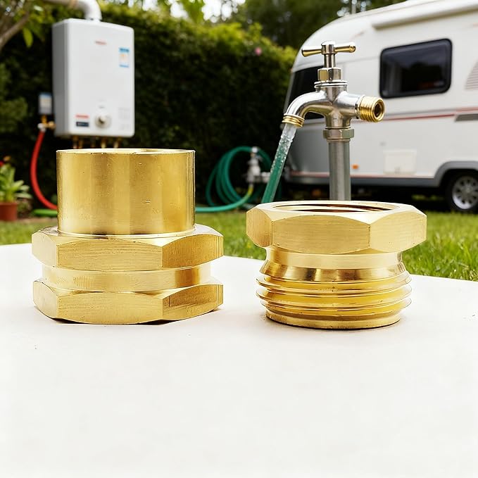 (Pack of 4)3/4'' GHT Female Male to 1/2'' FIP IPS Female Water Pump Garden Hose Tap Adapters with Washer Gasket for Home RV Camper Sprayer Irrigation Marine Boat Sprinkler Faucet