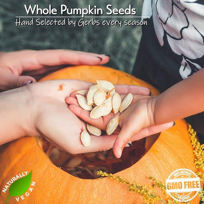 Gerbs Toasted Onion & Garlic Whole Pumpkin Seeds 2 lbs. | Small Batch Roasted, In-Shell, Resealable Bag | Bold & Savory Crunch | Top 14 Allergen-Free