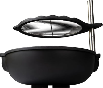 Bola Traveler | Completely Adjustable & Rotatable Tabletop-Safe Charcoal BBQ Grill (Black)