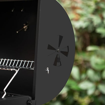 Royal Gourmet CD1519 Portable Charcoal Grill with Warming Rack, Tabletop Charcoal Grill with 303 Sq. In Cooking Area for Outdoor Camping and Picnic Grilling, Black