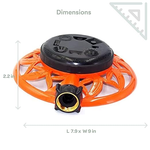 Garden Sprinklers, Small Yard Water Sprinkler, Heavy Duty with Metal Base, Outdoor, Circular Lawn Sprinkler Kit