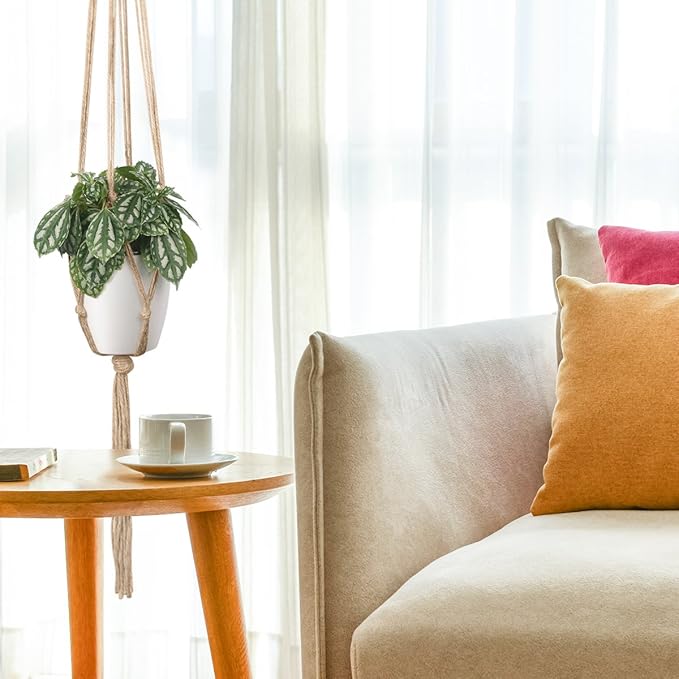 Petutu Plant Hangers Indoor Macrame Hanging Planter Holder 6 Pack, 3 Sizes