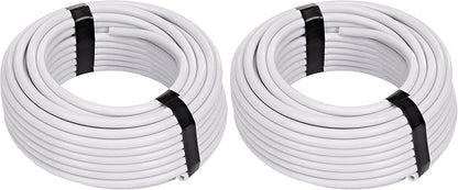 Raindrip 100050100 1/4-Inch Drip Irrigation Supply Tubing, 50-Foot, for Irrigation Systems, White Polyethylene (Pack of 2)