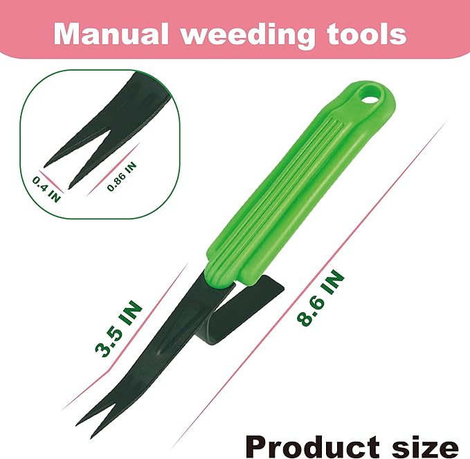 SUMIO Manual weeders,Garden Weeder, Easily removes Weeds and Digs Deeper Roots (Green)