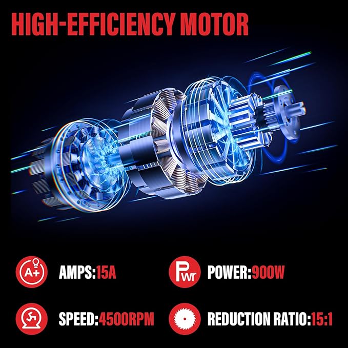 MZK Electric Wood Chipper, 15 Amp Wood Chipper Shredder, with 45L Collection Bag and Push Stick, 1.8 Inch Cutting Diameter for Garden Branches