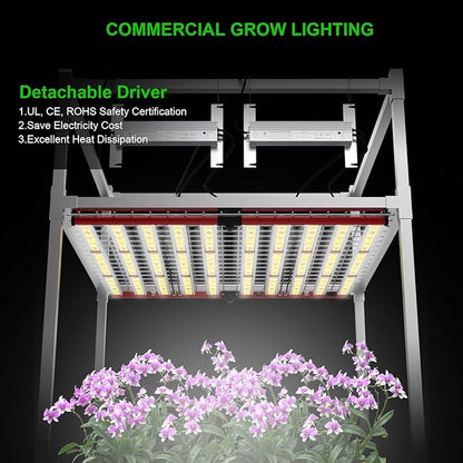 AGLEX 1000W LED Grow Lights, Full Spectrum Grow Light with UV IR, Daisy Chain Plant Bar Style Grow Light Foldable & Dimmable for Indoor Growing Commercial Hydroponic Growing Lamp 6x6ft Core Coverage