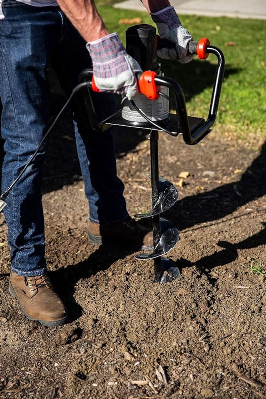 XtremepowerUS 1500W Electric Post Hole Digger Earth Auger Dig Hole Fence Post Hole Digging, Tree Planting with 6" Digging Auger Bit Set, 3/4" Shaft