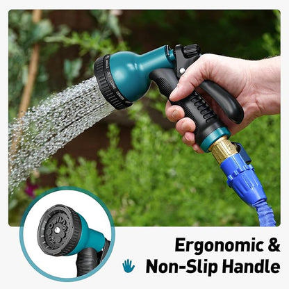 Garden Hose Nozzle Sprayer 10 Watering Patterns Spray Nozzles Heavy Duty Hose Head Lightweight Hose Attachment Blue